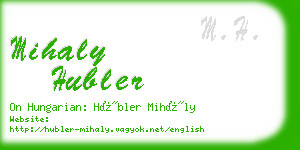 mihaly hubler business card