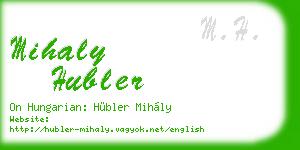 mihaly hubler business card
